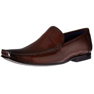 Ted Baker Dark Brown/Red Leather Loafers